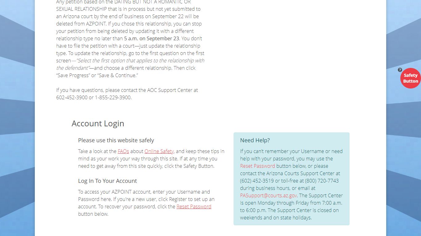 Account Login - azpoint.azcourts.gov